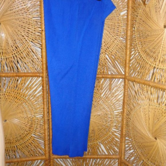 NWT Ming Wang Royal Blue Travel Career Casual Ankle Flat Front Pants XL New - Picture 7 of 13